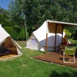 Nomadische tent 36m² 2 Kamers + Terras 10m² - Geen eigen sanitair