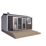 Mobilheim Standard 18m² (1 Schlafzimmer) + TV + Terrasse + BBQ