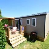 Stacaravan met 3 kamers, airconditioning + tv