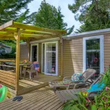 Stacaravan Premium+ 2slk 2 BAD |PREMIUM-33m²-AIRCO-TV-VW-SPA-Lakens-Gratis Wifi-overdekt Terras