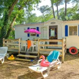 Klassieke stacaravan met 2sk (zonder TV) | STANDARD - 26m² - open terras